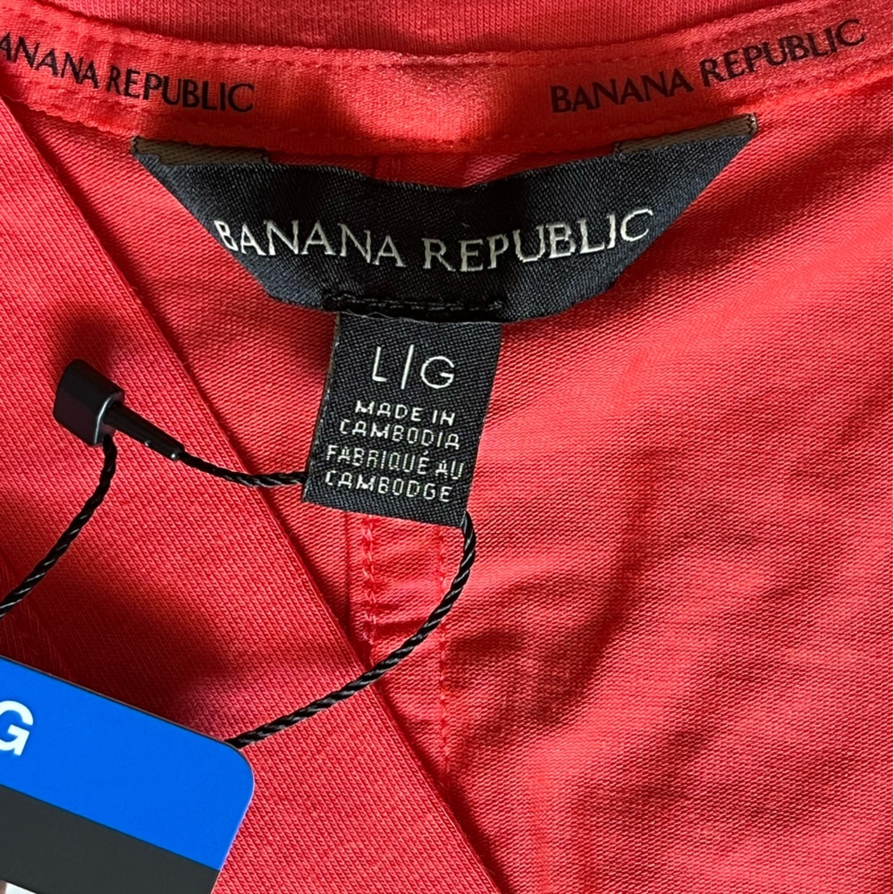 Banana Republic Coral V-Neck Cap Sleeve Blouse - Picture 4 of 7